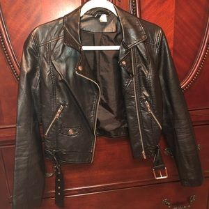 FAUX LEATHER JACKET